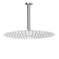 KYLINS 16" Chrome Round Rain Shower Head 300mm Ceiling Extension Arm Set