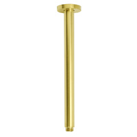 KYLINS 30cm Round Brushed Gold Brass Shower Ceiling Arm
