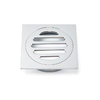 KYLINS Chrome Stainless Steel 85x85mm Square Shower Floor Drain 72mm Outlet