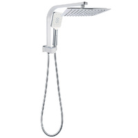 KYLINS 10" Dual Square Rainfall Shower Head 3 Mode Handheld Diverter Wall Arm