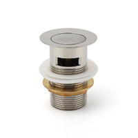 KYLINS 32mm Brushed Nickel Brass Pop Up Basin Waste Plug Overflow Drain Kit