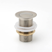 KYLINS Brushed Nickel 32mm Pop Up Basin Drain Plug No Overflow