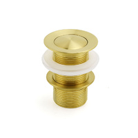 KYLINS Brushed Gold 32mm Pop Up Basin Drain Plug No Overflow