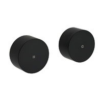 KYLINS Matt Black 1/4 Turn Round Knob Shower Mixer Taps