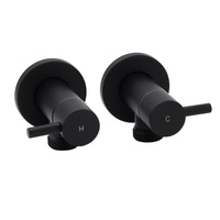 KYLINS Black Twin Washing Machine Taps 1/4 Turn Hot Cold Wall