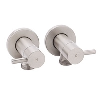 KYLINS Brushed Nickel Twin Washing Machine Taps Wall Mounted