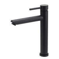 KYLINS WELS Matt Black Round Tall Basin Mixer Tap Vanity Laundry