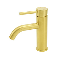 KYLINS WELS Brushed Gold Round Basin Mixer Tap Kitchen Laundry