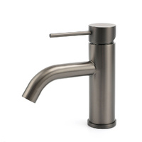 KYLINS WELS Gun Metal Grey Round Basin Mixer Tap Kitchen Set