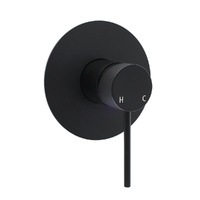 KYLINS Matt Black Round Concealed Shower Mixer - Watermark
