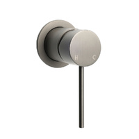 KYLINS Gun Metal Round Wall Shower Mixer Ceramic Cartridge Tap