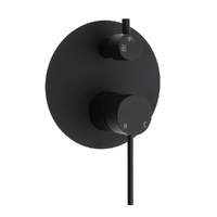 KYLINS Black Stainless Steel Round Shower Mixer Diverter 2 Way