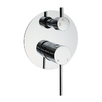 KYLINS Chrome Round Stainless Steel Shower Mixer 2 Way Diverter