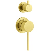 KYLINS Concealed Brushed Gold Round Shower Mixer 2 Way Diverter