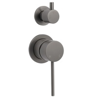 KYLINS Gun Metal Round Shower Mixer 2 Way Diverter Switch