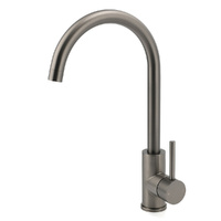 KYLINS Gun Metal Round Kitchen Mixer Tap 360° Swivel