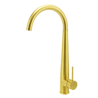 KYLINS Brushed Gold Round Kitchen Mixer 360° Swivel Tap