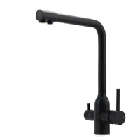 KYLINS Matt Black 3 Way Kitchen Mixer Tap 360° Swivel Spout