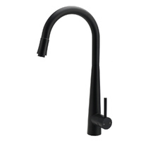 KYLINS Matte Black Pull Out Kitchen Sink Mixer Tap Flexible Spout