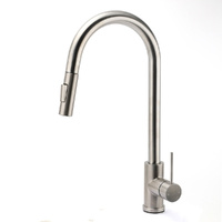 KYLINS Brushed Nickel 2 Way Pull Out Kitchen Sink Mixer Tap Swivel