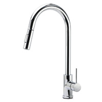 KYLINS Chrome 2 Mode Pull Out Kitchen Sink Mixer Tap Swivel Faucet