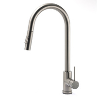 KYLINS Gun Metal Pull Out Kitchen Sink Mixer Tap 2 Way Spout