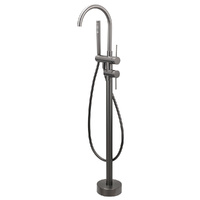 KYLINS Gun Metal Free Standing Bath Mixer Tap with Handheld Shower Set