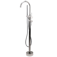 KYLINS Polished Chrome Free Standing Bath Mixer Tap with Handset WELS