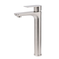 KYLINS Brushed Nickel Tall Round Basin Mixer Kitchen Vanity Faucet