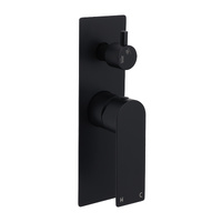 KYLINS Matte Black Square Shower Diverter Mixer - 2-Way Switch