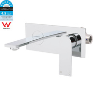 KYLINS Chrome Square Wall Mount Basin Mixer Laundry Faucet WELS 4.5L/m