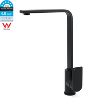 KYLINS Matte Black High Rise Gooseneck Kitchen Laundry Mixer Faucet WELS