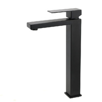 KYLINS Matt Black Square Tall Basin Mixer Tap Stainless Steel Vanity