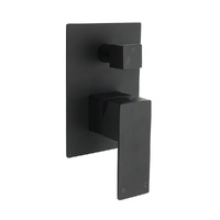 KYLINS Matt Black Square Shower Mixer 2 Way Diverter Set