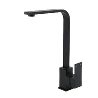KYLINS Matt Black Gooseneck 360° Swivel Kitchen Laundry Mixer Tap