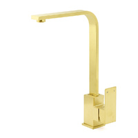 KYLINS Brushed Gold Gooseneck 360° Swivel Kitchen Laundry Mixer Tap WELS