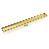 KYLINS Brushed Gold 600mm Linear Tile Insert Shower Floor Drain
