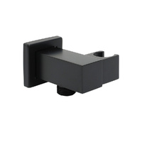 KYLINS Matt Black Square Shower Head Bracket Wall Holder
