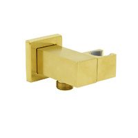 KYLINS Brushed Gold Square Shower Head Swivel Bracket Holder