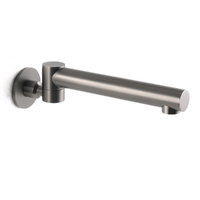 KYLINS Gun Metal Round Wall Mounted 180° Swivel Bath Spout