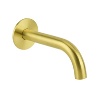 KYLINS Brushed Gold 150mm Round Curved Bath Water Filler Spout
