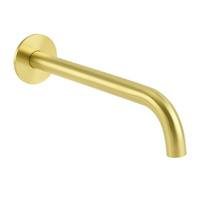 KYLINS Brushed Gold 250mm Round Wall Mounted Bath Filler Spout