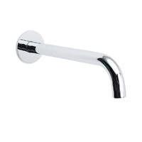 KYLINS Polished Chrome 250mm Round Wall Mounted Bath Filler Spout