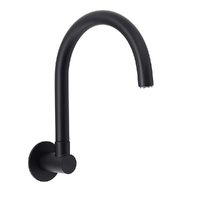 KYLINS Matte Black Round Gooseneck Wall Mounted Bathtub Filler Spout