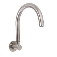 KYLINS Brushed Nickel Round Gooseneck Wall Mount Bathtub Spout Filler