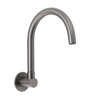 KYLINS Gun Metal Round Gooseneck Bathtub Filler Wall Spout Outlet