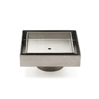 KYLINS Stainless Steel 100mm Square Tile Insert Shower Floor Drain 50mm