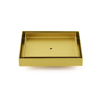 KYLINS 150mm Brushed Gold Tile Insert Floor Drain Shower Grate 80mm Waste