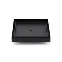 KYLINS 150mm Matt Black Tile Insert Floor Drain Shower Grate 80mm Waste
