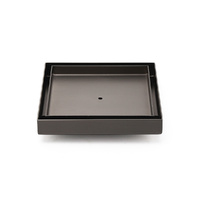 KYLINS 150mm Gun Metal Tile Insert Floor Drain Shower Grate 80mm Waste